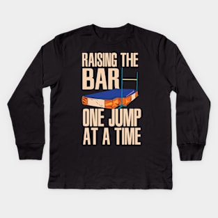 HIGH JUMP: One Jump At A Time Kids Long Sleeve T-Shirt